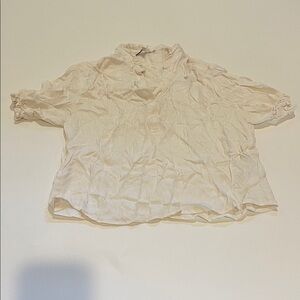 Gerard Darel Chic Cream Blouse with Short Sleeves